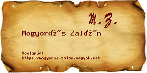 Mogyorós Zalán névjegykártya